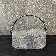 Fortok Valentino Garavani Loco Metallic Daisy Small Shoulder Bag 20x11x5cm - 4