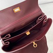 Fortok Balenciaga Rodeo Bag in Burgundy 29x20x10cm - 5