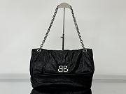 Fortok Balenciaga Monaco Leather Shoulder Bag Black 32.5x22x9.9cm - 1