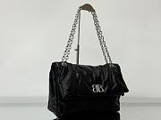 Fortok Balenciaga Monaco Leather Shoulder Bag Black 32.5x22x9.9cm - 6