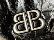 Fortok Balenciaga Monaco Leather Shoulder Bag Black 32.5x22x9.9cm - 2