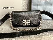 Fortok Balenciaga BB Soft Shoulder Bag Black 14x23x3cm   - 1
