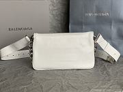 Fortok Balenciaga BB Soft Shoulder Bag White 14x23x3cm   - 6