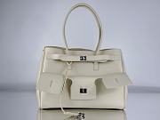 Fortok Balenciaga Bel-Air Bag White Silver Buckle 37x26x17cm - 1