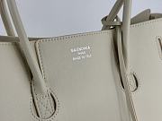 Fortok Balenciaga Bel-Air Bag White Silver Buckle 37x26x17cm - 2