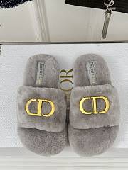Fortok Dior 24S Furry Slippers Grey - 1