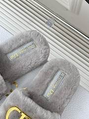 Fortok Dior 24S Furry Slippers Grey - 6