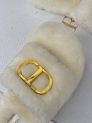 Fortok Dior 24S Furry Slippers White - 5