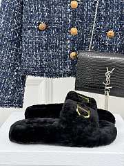 Fortok Dior 24S Furry Slippers Black - 5