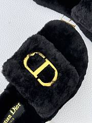 Fortok Dior 24S Furry Slippers Black - 6
