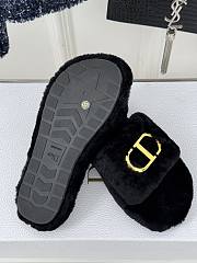 Fortok Dior 24S Furry Slippers Black - 3