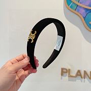 Fortok Celine Black Velvet Headband - 1