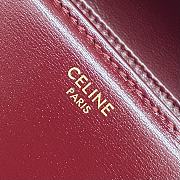 Fortok Celine Teen Triomphe Bag Burgundy 188423 18.5x14x6cm - 3