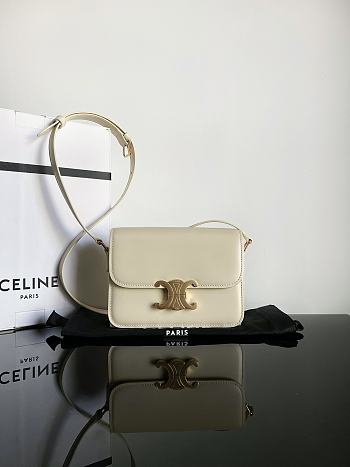 Fortok Celine Teen Triomphe Bag Cream 18.5x14x6cm