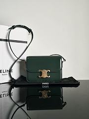 Fortok Celine Teen Triomphe Bag Dark Green 18.5x14x6cm - 1
