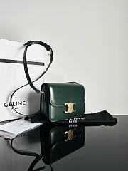 Fortok Celine Teen Triomphe Bag Dark Green 18.5x14x6cm - 6