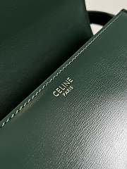 Fortok Celine Teen Triomphe Bag Dark Green 18.5x14x6cm - 3
