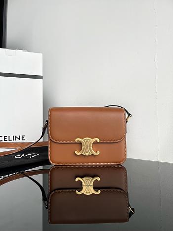 Fortok Celine Teen Triomphe Bag Brown 18.5x14x6cm