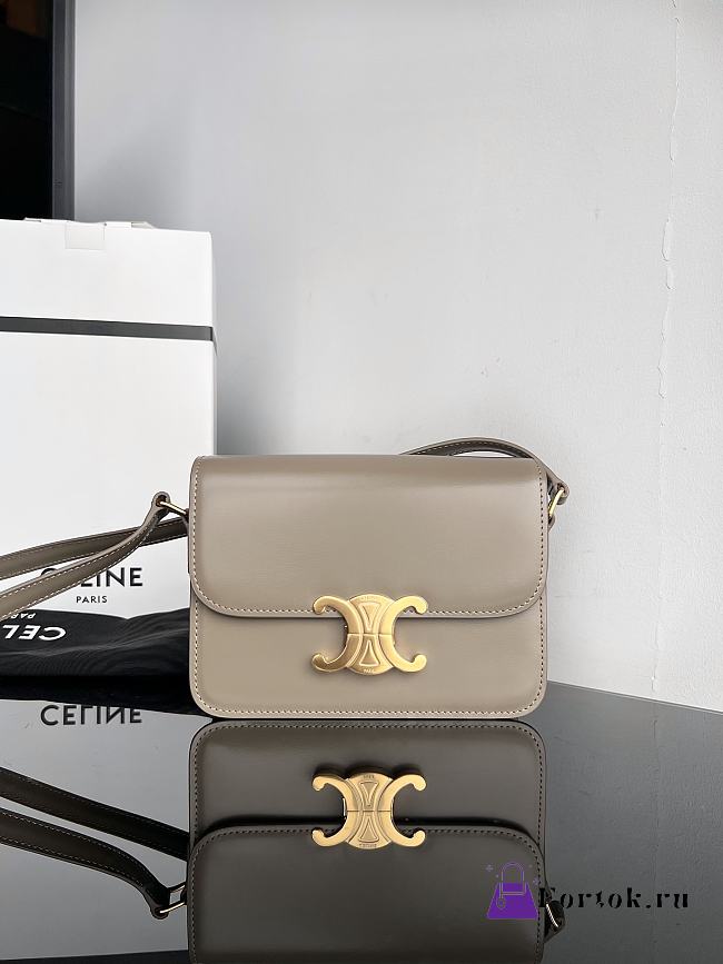 Fortok Celine Teen Triomphe Bag Grey 18.5x14x6cm - 1