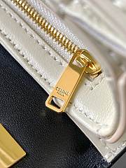 Fortok Celine Teen Garance Bag In Bicolour Patent Calfskin Black & White 18.5x13x6cm  - 3