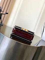Fortok Celine Teen Garance Bag In Burgundy Patent Calfskin 18.5x13x6cm  - 5