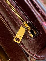 Fortok Celine Teen Garance Bag In Burgundy Patent Calfskin 18.5x13x6cm  - 3