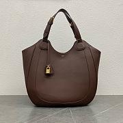 Fortok Celine Meo Bag In Supple Calfskin Dark Brown 119353 36x12x33cm - 1