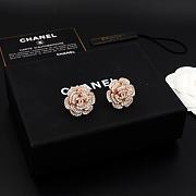 Fortok Chanel Camellia Earrings With Diamonds Rose Gold - 6