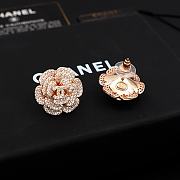 Fortok Chanel Camellia Earrings With Diamonds Rose Gold - 4