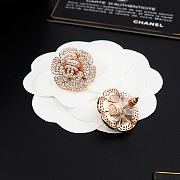 Fortok Chanel Camellia Earrings With Diamonds Rose Gold - 2