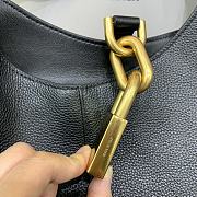Fortok Balenciaga Black Locker Hobo Shoulder Bag Gold Buckle 50x35x10cm - 5