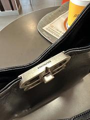 Fortok Balenciaga Hobo Bag Black Smooth Leather Gold Buckle 20x8x20cm - 2
