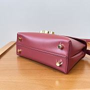Fortok Celine Teen Nino Bag In Burgundy 20.5×13×8cm - 6
