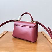 Fortok Celine Teen Nino Bag In Burgundy 20.5×13×8cm - 4