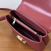 Fortok Celine Teen Nino Bag In Burgundy 20.5×13×8cm - 2