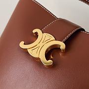 Fortok Celine Small Bucket Bag Brown 119173 19x16x12cm - 2