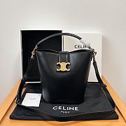 Fortok Celine Small Bucket Bag Black 119173 19x16x12cm - 1