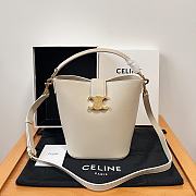 Fortok Celine Small Bucket Bag White 119173 19x16x12cm - 1