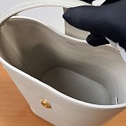 Fortok Celine Small Bucket Bag White 119173 19x16x12cm - 5