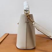 Fortok Celine Small Bucket Bag White 119173 19x16x12cm - 4