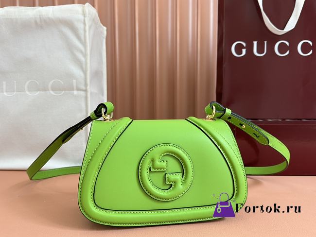 Fortok Gucci Blondie Shoulder Bag Green 815700 21.5x11x8cm - 1