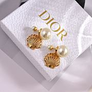 Fortok Dior Shell Pearl Earrings - 3