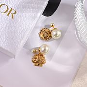 Fortok Dior Shell Pearl Earrings - 2