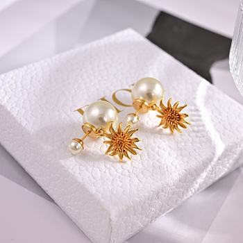 Fortok Dior Sunflower Pearl Earrings