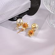 Fortok Dior Sunflower Pearl Earrings - 3