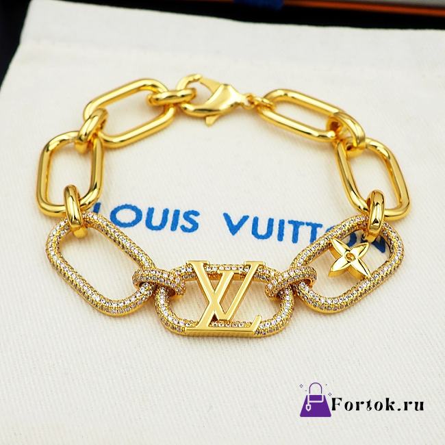 Fortok Louis Vuitton Chain Gradient Rhinestone Bracelet - 1