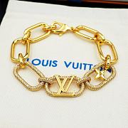 Fortok Louis Vuitton Chain Gradient Rhinestone Bracelet - 1