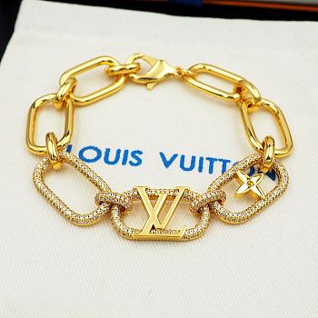 Fortok Louis Vuitton Chain Gradient Rhinestone Bracelet