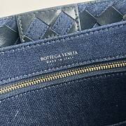 Fortok Bottega Veneta Andiamo Denim and Leather Dark Blue 743568 25x22x10.5cm - 3