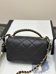 Fortok Chanel 25C Braided Knot Bag Black 10.5×18×7cm - 6